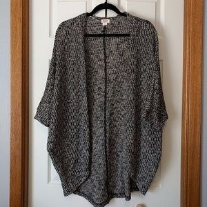 Tan and black cocoon sweater
